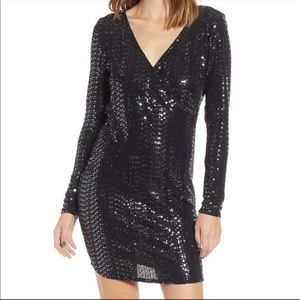 Leith Sequin Long Sleeve Sheath Cocktail Dress Size Small NWT